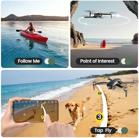 Holy Stone HS175G GPS Drone With 4K EIS Camera For Adults, 249g Foldable RC Quadcopter With Auto Return, Follow Me, 90 Mins Flight Time, Battery Fast Charge, Headless Mode in Kuwait