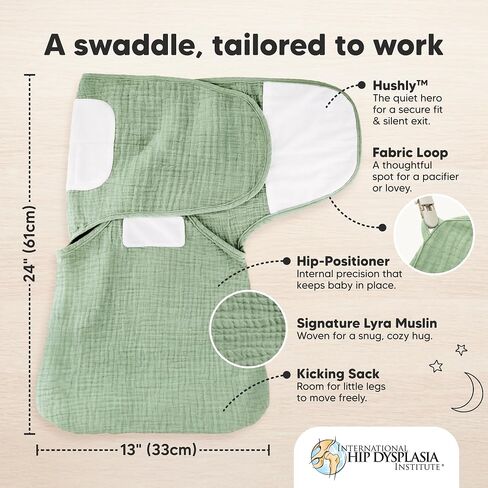 KeaBabies Muslin Baby Swaddles for Newborns, 3pk,100% Cotton (Nordic, L) | Organic Cotton Swaddles Sleep Sack 3-6 Months, Infant, Baby Girls, Boys, Soft Breathable Summer Swaddler, Easy Quiet Closure in Kuwait