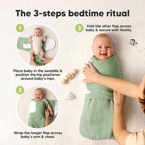 KeaBabies Muslin Baby Swaddles for Newborns, 3pk,100% Cotton (Nordic, L) | Organic Cotton Swaddles Sleep Sack 3-6 Months, Infant, Baby Girls, Boys, Soft Breathable Summer Swaddler, Easy Quiet Closure in Kuwait