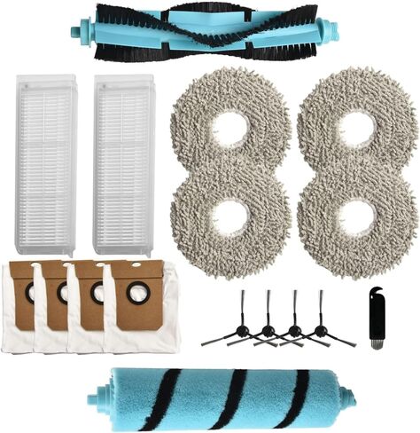 Replacement Kit for Cecotec for conga 11090 with Main Brush, Side Brushes, Filters, Mop Cloths and Bags for Efficient Home Cleaning(A) in Kuwait