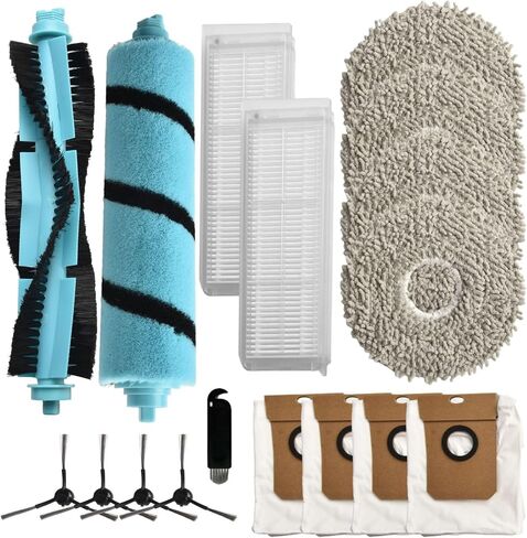 Replacement Kit for Cecotec for conga 11090 with Main Brush, Side Brushes, Filters, Mop Cloths and Bags for Efficient Home Cleaning(A) in Kuwait