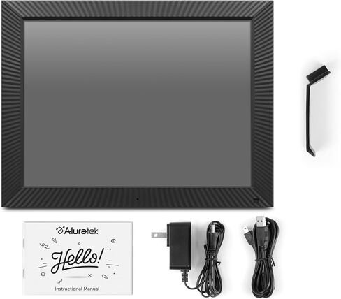 Aluratek 17" WiFi Touchscreen Digital Photo Frame with Motion Sensor, Auto Rotation, and 32GB Built-in Memory-AWS217F in Kuwait