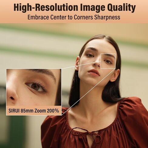 SIRUI Aurora 85mm F1.4 Full Frame Auto Focus Lens, Telephoto Prime Portrait Lens for L Mount Cameras, Black in Kuwait
