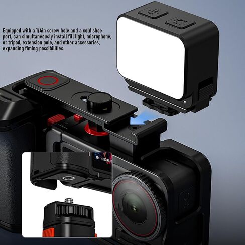 aqxreight Street Photography Handle, Adjustable Shutter for Action 3 4 5Pro Camera, with Quick Assembly and Stable Support, Comfortable Anti Slip Grip in Kuwait