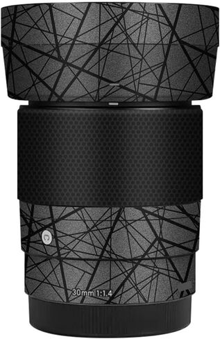 30 1.4 E Camera Lens Skin Accessories Vinyl Wrap Body Protective Film Sticker for Sigma 30mm F1.4 DG DN fit for Sony E Mount Camera Protector Decals (Cross Gray) in Kuwait