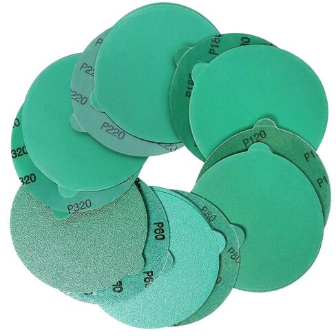 LotFancy 6 Inch PSA Sanding Discs with Tabs, 60PCS 400 600 800 1000 1500 2000 Grit Self Adhesive Wet Dry Green Film Sandpaper Assortment, Random Orbital Sander Fine Grit Sand Paper in Kuwait
