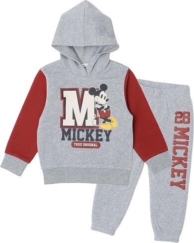 Disney Mickey Mouse Boys Fleece Hoodie and Jogger Pants Set, 2-Piece Outfit | Loungewear Set in Kuwait