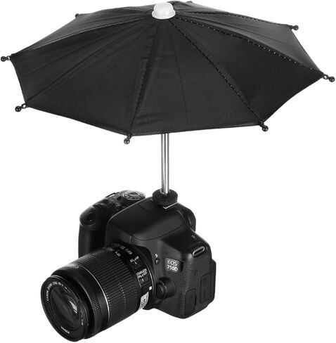 Generic Camera Umbrella, 2 Pack 10.6 Inch Sunshade Camera Hot Shoe Umbrella Rain Cover Protectors for Nikon, Black in Kuwait