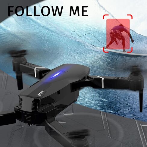 X9 4K GPS Drone with Camera, Foldable FPV RC Quadcopter | For Adults Beginners, Optical Flow Positioning, Auto Return & Follow Me, Trajectory Flight, 3D Flip, Modular Batteries in Kuwait