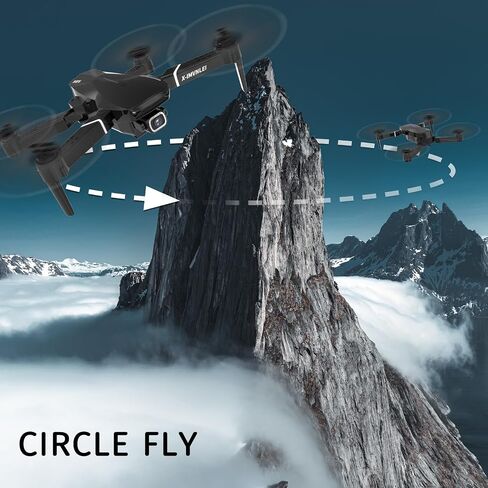 X9 4K GPS Drone with Camera, Foldable FPV RC Quadcopter | For Adults Beginners, Optical Flow Positioning, Auto Return & Follow Me, Trajectory Flight, 3D Flip, Modular Batteries in Kuwait