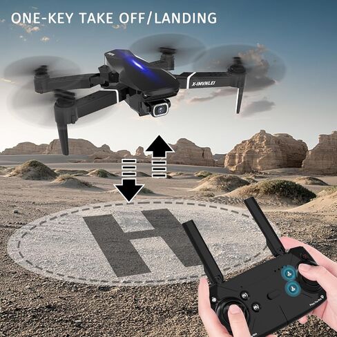 X9 4K GPS Drone with Camera, Foldable FPV RC Quadcopter | For Adults Beginners, Optical Flow Positioning, Auto Return & Follow Me, Trajectory Flight, 3D Flip, Modular Batteries in Kuwait