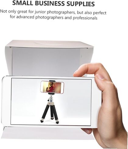 Toddmomy Portable Photography Light Box 30cm LED Photo Tent with Black and White Backdrops, Foldable Small Photo Studio for Product Photography and Small Business Supplies in Kuwait