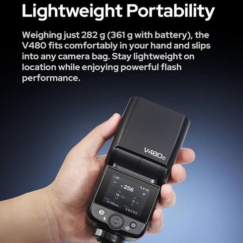 Godox V480O TTL Camera Flash for Olympus Camera Flash Speedlite Speedlight Light,GN50,2.4G HSS 1/8000s,650 Full-Power Flashes,1.7s Recycle Time,10 Levels LED Modeling Lamp in Saudi Arabia