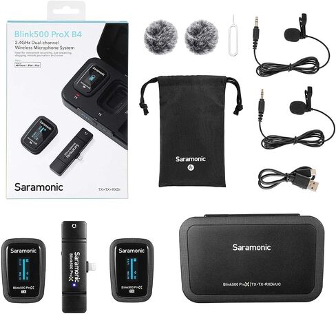 Saramonic Blink 500 Pro X B4 2-Person Wireless Mic System with Lavaliers & Lightning Receiver for iPhone & iPad with Lighting in Kuwait