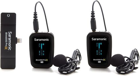 Saramonic Blink 500 Pro X B4 2-Person Wireless Mic System with Lavaliers & Lightning Receiver for iPhone & iPad with Lighting in Kuwait