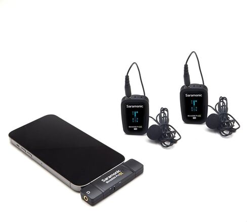 Saramonic Blink 500 Pro X B4 2-Person Wireless Mic System with Lavaliers & Lightning Receiver for iPhone & iPad with Lighting in Kuwait