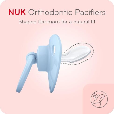 NUK Orthodontic Pacifiers, 6-18 Months, 2 Count (Pack of 1) in Kuwait