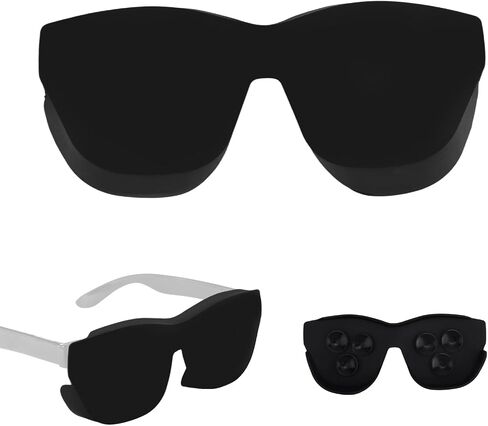 Light Blocking Compatible with Rayneo, Silicone Glasses Lens Shade for RayNeo Air3 3S 3S Pro Air2 2S AR Glasses Full Light Block Cover Accessories (Black) in Kuwait