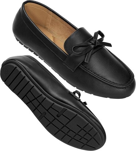 Loafers for Women Comfortable: Round Toe Slip-on Work Flats | Non Slip Dressy Bow Moccasins Penny Shoes for Business Driving Casual in Kuwait