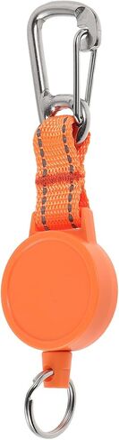 NUOBESTY Orange Retractable Dive Stretch Lanyard for Scuba Diving Flashlight, Anti-Loss and Seawater Proof Pom and Stainless Steel Diving Gear Accessory for Recreational Scuba Activities in Kuwait