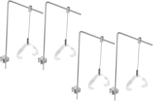 4pcs Adjustable Aquarium Light Stand with Aluminum Alloy Clamp Fish Tank Light Holder Compatible with Freshwater and Saltwater Tanks Quick and Easy Installation Height Adjustable in Kuwait