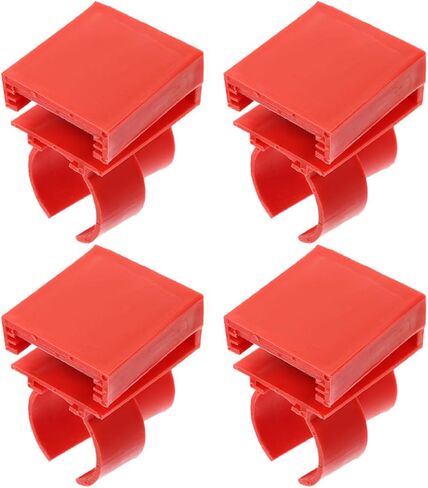 LIFKOME 4 Pcs Red Abs Aquarium LED Light Holder Clip for Fish Tank, Sturdy Material with Versatile Design, Suitable for Mounting Submersible LED Lights and Diving Lamps in Kuwait