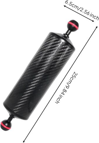 Underwater Camera Mount Carbon Fiber Arm Buoyancy Arm Rig Module with Ball Joints for Lightweight Underwater Camera Builds Suitable for liveaboard, Black FA65, L in Kuwait