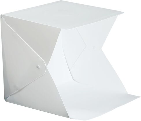COHEALI 20cm Mini LED Light Box Kit Portable Folding Photo Light Tent with Dual LED Strips and Two Backdrops for Product Photography in Kuwait