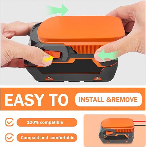 EID 2 Packs Power Wheels Adapter for Ridgid Battery 18V AEG Hyper Battery Dock Power Connector with 14AW Wire and Fuse for DIY Use, Adapter for RC Toy (Adaptor Only) in Kuwait