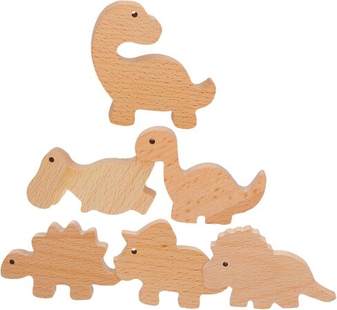 6set Wooden Dinosaur Drawer Knobs Boys and Girls Animal-Themed Cabinet Pulls for Nursery Dinosaur Dresser Knobs Screws and Adhesive in Kuwait