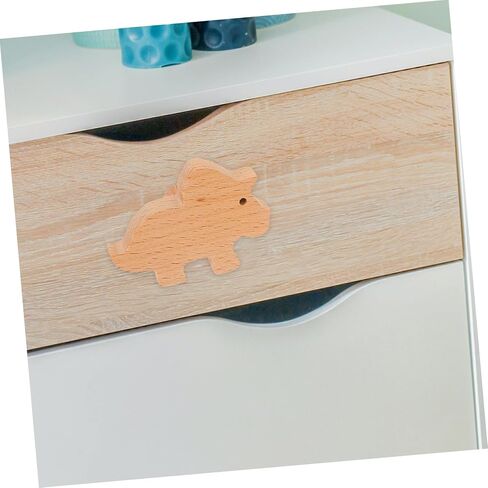 6set Wooden Dinosaur Drawer Knobs Boys and Girls Animal-Themed Cabinet Pulls for Nursery Dinosaur Dresser Knobs Screws and Adhesive in Kuwait