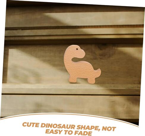 6set Wooden Dinosaur Drawer Knobs Boys and Girls Animal-Themed Cabinet Pulls for Nursery Dinosaur Dresser Knobs Screws and Adhesive in Kuwait