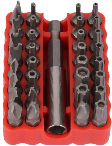 33 in 1 Bit Set, Chrome Steel Bits with and Plastic Storage Box, for Electric Tool and Hand Screwdrivers in Kuwait