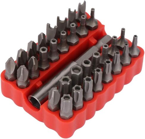 33 in 1 Bit Set, Chrome Steel Bits with and Plastic Storage Box, for Electric Tool and Hand Screwdrivers in Kuwait