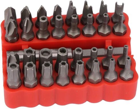33 in 1 Bit Set, Chrome Steel Bits with and Plastic Storage Box, for Electric Tool and Hand Screwdrivers in Kuwait