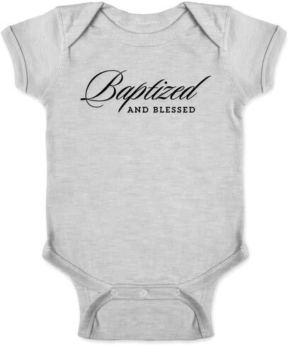 Pop Threads Baptized And Blessed Infant Baby Boy Girl Bodysuit in Kuwait