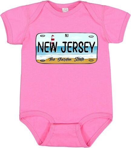 Classic New Jersey NJ License Plate Cape May Beach Shore Baby Bodysuit in Kuwait