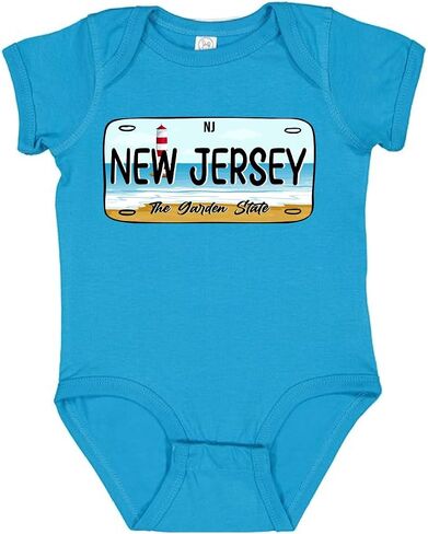 Classic New Jersey NJ License Plate Cape May Beach Shore Baby Bodysuit in Kuwait