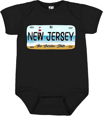 Classic New Jersey NJ License Plate Cape May Beach Shore Baby Bodysuit in Kuwait