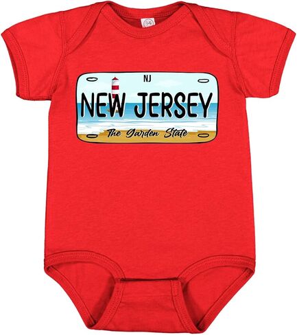 Classic New Jersey NJ License Plate Cape May Beach Shore Baby Bodysuit in Kuwait