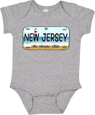 Classic New Jersey NJ License Plate Cape May Beach Shore Baby Bodysuit in Kuwait