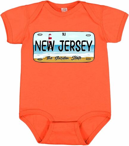 Classic New Jersey NJ License Plate Cape May Beach Shore Baby Bodysuit in Kuwait