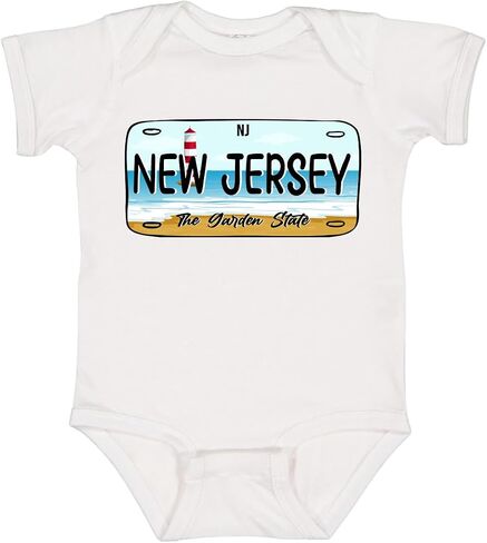 Classic New Jersey NJ License Plate Cape May Beach Shore Baby Bodysuit in Kuwait
