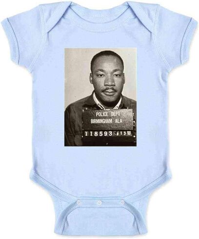 Pop Threads Dr Martin Luther King Jr Mugshot Civil Rights Infant Baby Boy Girl Bodysuit in Kuwait