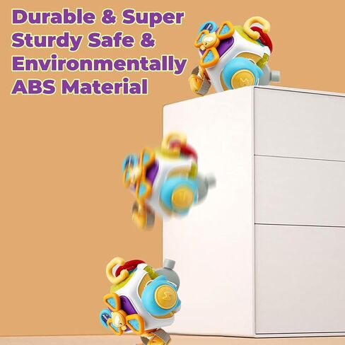 Busy Cube for Toddlers 2-3, Montessori Sensory Activities Busy Board Baby Gifts Infant Boys Girls Travel Toys Educational Learning in Kuwait