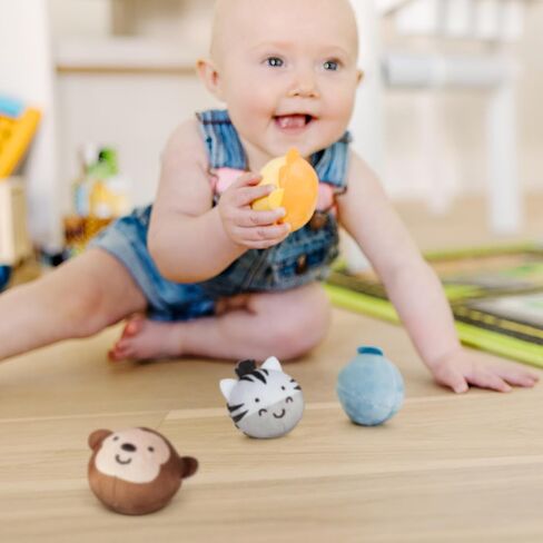 Melissa & Doug Rollables Safari Friends Infant and Toddler Toy (4 Pieces) in Kuwait