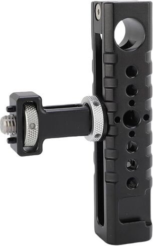 Qinlorgo Aluminum Alloy Camera Cage Top Handle Grip, Single Handed Adjustment Handle with Slide Rail Design, Ideal for External Expansion Cold Shoe Mount in Kuwait