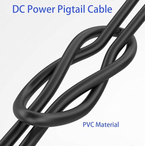 90 Degree DC Power Pigtail Cable16AWG, 12V, 5.5x2.1mm Male to 2 Bare Wire Open End for CCTV Camera, LED Strip Light, Security System 3.3FT/1M in Saudi Arabia