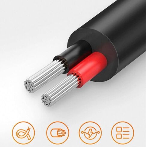 90 Degree DC Power Pigtail Cable16AWG, 12V, 5.5x2.1mm Male to 2 Bare Wire Open End for CCTV Camera, LED Strip Light, Security System 3.3FT/1M in Saudi Arabia