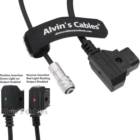 Alvin's Cables BMPCC 4K to Safe D-Tap Power Cable for Blackmagic Pocket Cinema Camera 4K Gold Mount V-Mount Battery Weipu 2 Pin Female to P-Tap in Kuwait